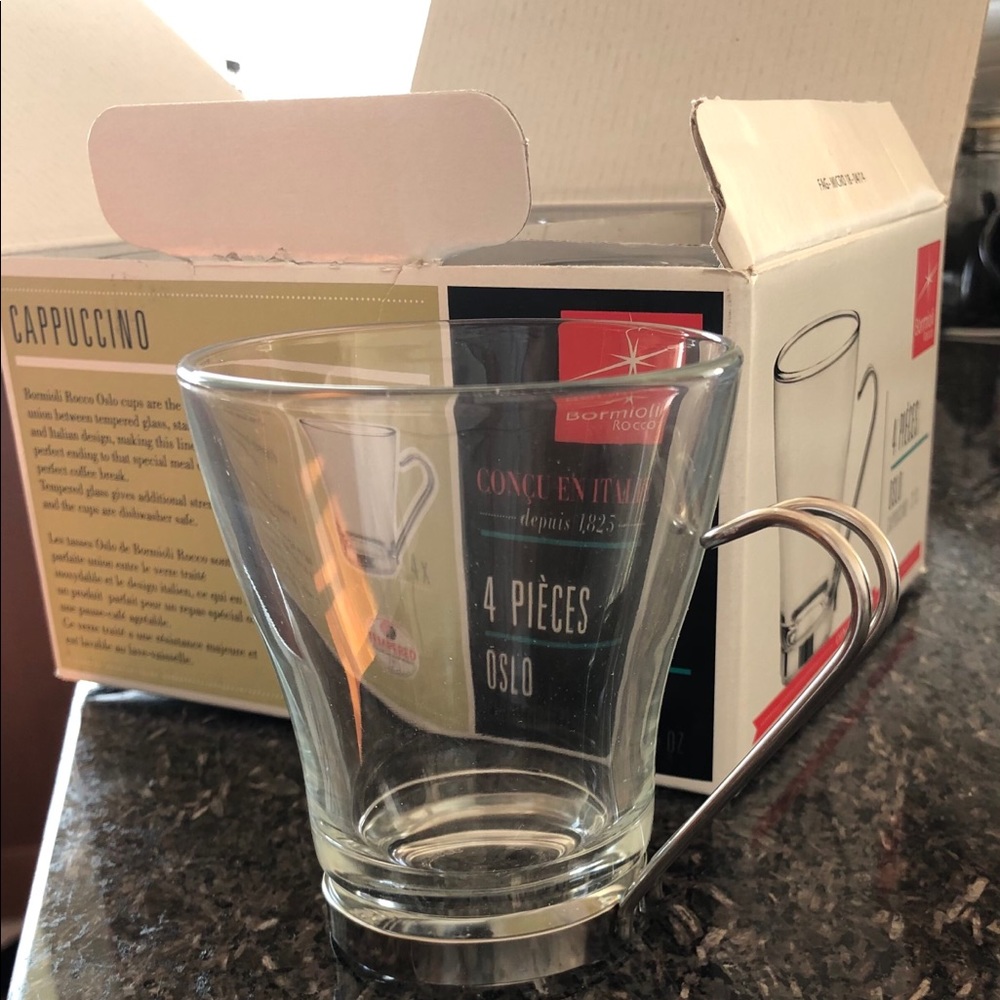 For the home:Bormioli rocco 4 piece cappuccino cups